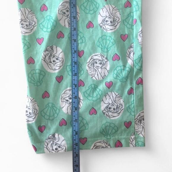 Disney Little Mermaid  Ariel Green and Pink Drawstring Pajama Pants Size L - Picture 5 of 6